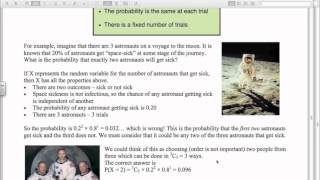 AS Mathematics for CIE  S1 Discrete Random Variables  Binomial Distribution [upl. by Nilecoj]