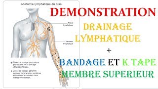 PRÉSENTATION  DÉMONSTRATION  DRAINAGE LYMPHATIQUE ET BANDAGE MEMBRE SUP [upl. by Althea]