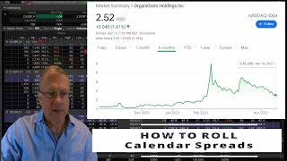 ThinkorSwim  How to ROLL PUT OPTIONS LIVE using a Calendar Spread Long OGI stock  OrganiGram [upl. by Lliw517]