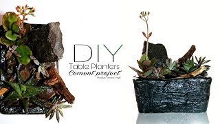 HighEnd Conctrte DIY Decor Hacks  How to make pot  Diy table planters [upl. by Bunns]