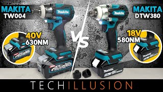 🔥WELCHER IST BESSER Makita 18V vs 40V Akku Schlagschrauber😱  Makita DTW300Z vs TW004GZ [upl. by Erastatus]