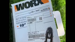 WORX WG309 8Amp 10” Electric Chain and Pole Saw Review [upl. by Eibor]