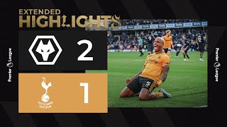 Two stoppage time goals complete comeback  Wolves 21 Tottenham Hotspur  Extended Highlights [upl. by Acimad]