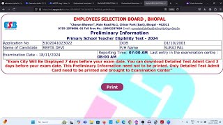 MPTET Varg 3 Admit Card 2024 Kaise Download Kare  How To Download MPTET Varg 3 Admit Card 2024 [upl. by Sedgewake]