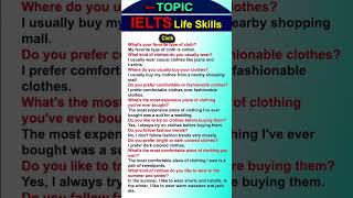 Cloth  IELTS Life Skills Topic A1 2024 [upl. by Naivad612]