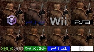 Resident Evil 4  GC VS PS2 VS Wii VS PS3 VS PS4 VS 360 VS ONE VS PC  All Versions Comparison [upl. by Kellen741]