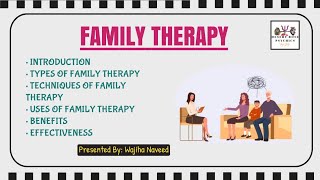 Family Therapy in Urdu amp Hindi  Types of family Therapy  Family therapy techniques  Therapies [upl. by Silvio]