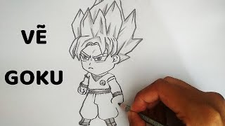 Vẽ Songoku Super Saiyan bằng bút chì  How to draw Songoku [upl. by Pul858]