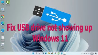 How to fix USB drive not showing up windows 11 [upl. by Aimaj897]