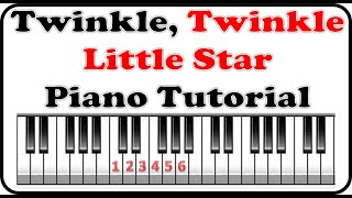 How to play Twinkle Twinkle Little Star  Playing Music By Numbers Piano Lesson [upl. by Nah687]