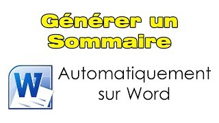 Comment faire un sommaire automatique sur Word [upl. by Miriam496]