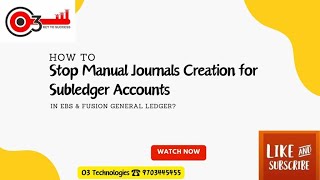 How to Restrict Manual Journals Creation for Subledger Accounts in EBS and Fusion General Ledger [upl. by Gilroy]