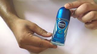 Nivea Men Fresh active Deodorant Roller review in Hindi [upl. by Kciv]