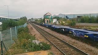 Class 66 and Class 37 Diesel Locomotives heading through Whittlesea platform 1 towards Peterborough [upl. by Kcirdot361]