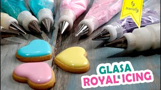 GLASA  ROYAL ICING PERFECTA 🌸 RECETA  CONSISTENCIA y Tips by Marielly [upl. by Kriss259]