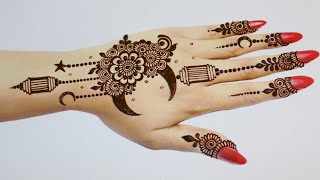 Chand Mehndi designRamadan Eid Special Mehndi designsStylish Moon Mehandi designMehandi ka design [upl. by Leckie]