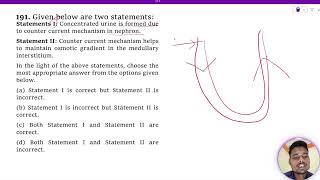 Given below are two statements Statements I Concentrated urine is formed due to counter current [upl. by Columba]