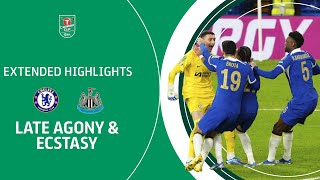 LATE AGONY amp ECSTASY  Chelsea v Newcastle United Carabao Cup Quarter Final extended highlights [upl. by Akzseinga917]