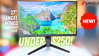 27 Inch SANSUI 240Hz WQHD Gaming Monitor Unboxing amp Overview Model ESAG27F6Q PRO [upl. by Ellord]