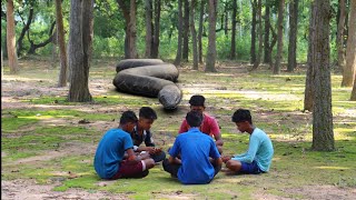 Anaconda Snake Attack On Village Boy In Forest  Card Playing Time [upl. by Ahsiri]