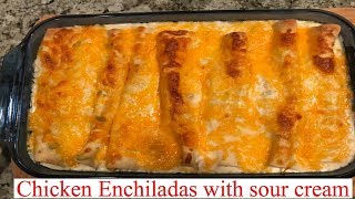 CHICKEN ENCHILADAS WITH WHITE CREAM SAUCE RECIPE Ep6  อาหารเม็กซิกัน โรลไก่ซอสครีม อร่อยมาก [upl. by Xam401]