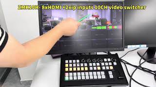 New design 8xHDMI 2xIp inputs 10 channels video switcher [upl. by Cassella398]