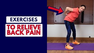 3 Easy Back Pain Relief Stretches Upper Middle Lower Back Exercises [upl. by Swartz251]