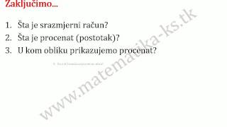 067 Primjena direktne i obrnute proporcionalnosti Srazmjerni i procentni račun [upl. by Blandina574]