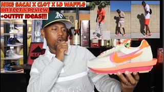 Nike Sacai x CLOT x LD Waffle Review amp On Feet  Outfit Ideas The Most Slept On amp Affordable Color [upl. by Jer657]