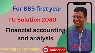 Financial accounting and analysis for BBS first year II TU 2080 solution of Value added statement II [upl. by Alisen]