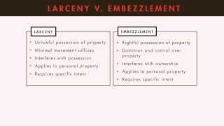 Criminal Law tutorial Embezzlement and False Pretenses  quimbeecom [upl. by Dust]