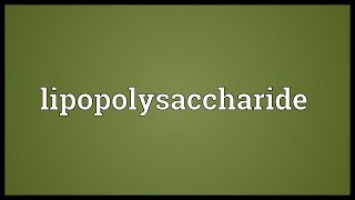 Lipopolysaccharide Meaning [upl. by Lietman]