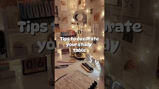 How to decorate study table aesthetically decoration aesthetic aestheticvideo [upl. by Oiragelo]