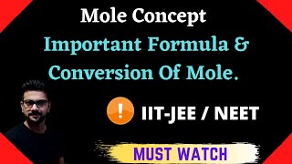 Mole Concept Class 11  Formula List  Stoichiometry Class 11  IITJEE  NEET  MHTCET [upl. by Ikkir781]