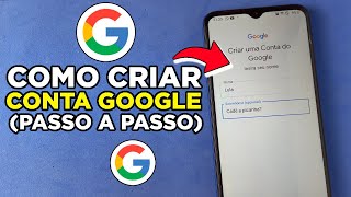 COMO CRIAR UMA CONTA GOOGLE OU GMAIL PELO CELULAR  Rápido e Fácil [upl. by Esoryram448]