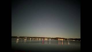 comet over Canandaigua lake NY 1018 [upl. by Holms]