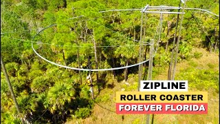 Roller Coaster Zip Line Seen On Florida TV HD Forever Florida [upl. by Barbi472]