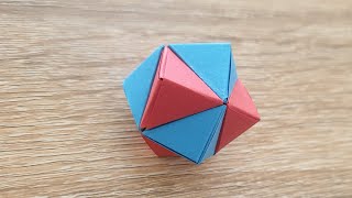 Icosahedron  easy method using glue [upl. by Keldah412]