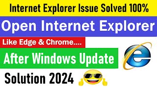 Fix iinternet explorer open but opens microsoft edge Solution 2024  internet explorer open edge [upl. by Modesty141]