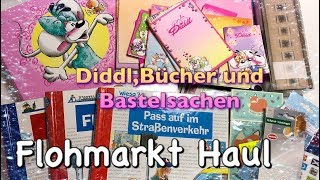 Flohmarkt Haul Juni 2018 Diddl Bücher und Bastelsachen [upl. by Lymann]