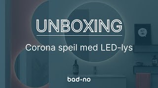 Unboxing Dasani Corona speil med LEDlys  Badno [upl. by Arhna]