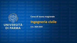 Corso di laurea magistrale in Ingegneria civile  aa 202425 [upl. by Suciram643]