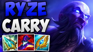 CHALLENGER MID LANER CARRIES WITH RYZE  CHALLENGER RYZE MID GAMEPLAY  Patch 1410 S14 [upl. by Iret843]