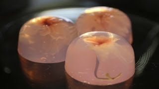 Wagashi Sakura Jelly Japanese Traditional Sweets [upl. by Baron]