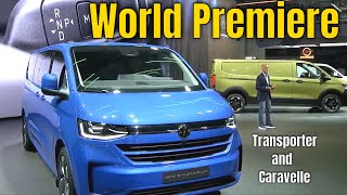 New VW Transporter and Caravelle World Premiere at IAA Transportation Volkswagen [upl. by Eisdnyl770]