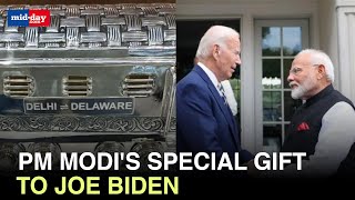 Watch Heres what PM Modi gifted to US President Joe Biden [upl. by Eisset]