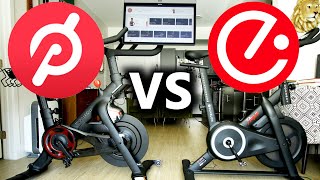 Peloton vs Echelon Bike  In Depth side by side indoor cycling bike Comparison [upl. by Ogeid]