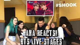 AKA REACTS BTS Live Stage Reactions 21st Century Girls Am I Wrong Blood Sweat amp Tears [upl. by Acsecnarf321]