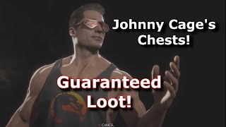 MK11 Krypt  All chests with guaranteed Johnny Cages loot [upl. by Noryk]