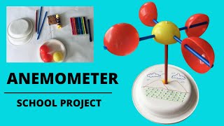 How to Make an Anemometer  DIY Anemometer  School Project  Easy Steps in Making an Anemometer [upl. by Saihttam]